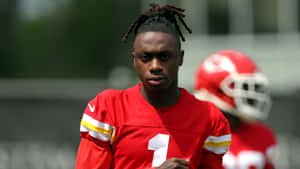 Xavier Worthy Football Training Wallpaper