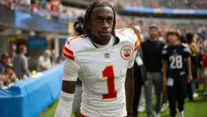 Xavier Worthy On Field Wallpaper