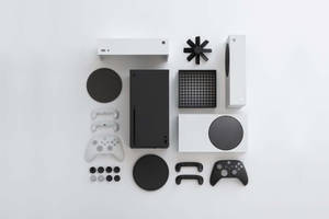 Xbox Series X Flatlay Wallpaper