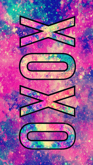 Xoxo On Cute Galaxy Wallpaper