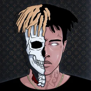 Xxxtentacion Anime Cartoon Skeleton Wallpaper