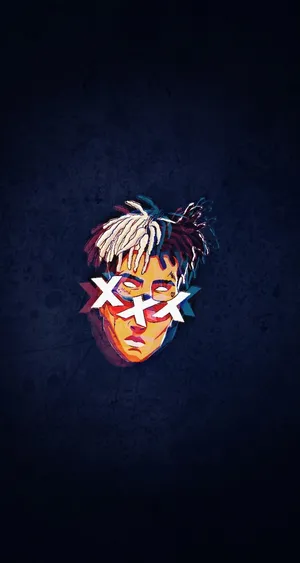 Xxxtentacion Bad With Glitch Effect Wallpaper