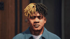 Xxxtentacion's Wallpaper Of His Iconic Clay Face Wallpaper