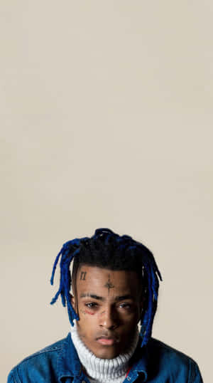 Xxxtentacion Wearing Blue Hair Wallpaper