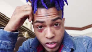 Xxxtentacion With Blue Hair Wallpaper