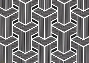 Y Optical Illusion Art Deco Wallpaper