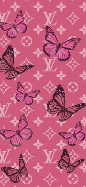 Y2 K Butterfly Louis Vuitton Wallpaper Wallpaper