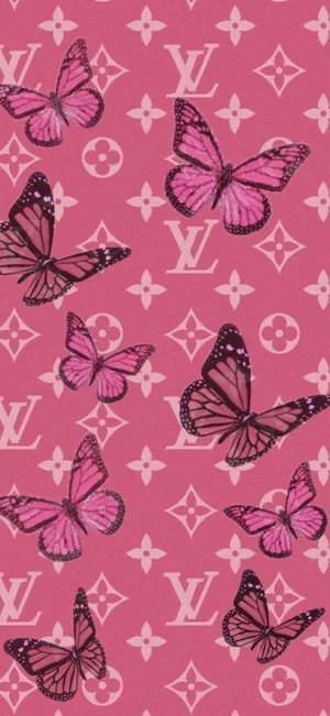 Y2 K Butterfly Louis Vuitton Wallpaper Wallpaper