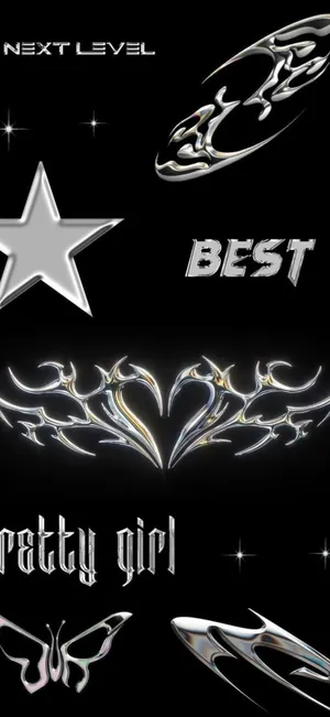 Y2 K Chrome Graphics Wallpaper