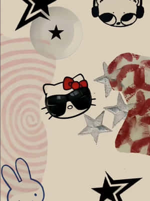 Y2 K_ Hello_ Kitty_ Collage Wallpaper
