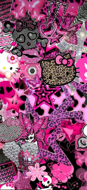 Y2 K I Phone Sticker Collage Wallpaper