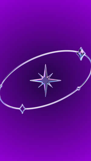 Y2 K Star Orbit Graphic Wallpaper