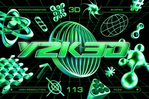 Y2 K3 D Graphics Showcase Wallpaper