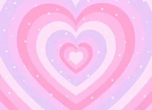 Y2k Heart In Cotton Candy Pink Wallpaper