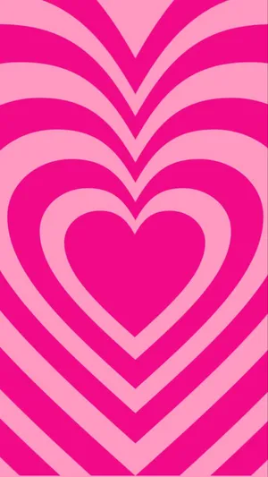 Y2k Heart In Two-tone Pink Colors Wallpaper
