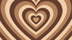 Y2k Heart Shades Of Brown Colours Wallpaper