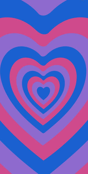 Y2k Heart With Neon Colours Wallpaper