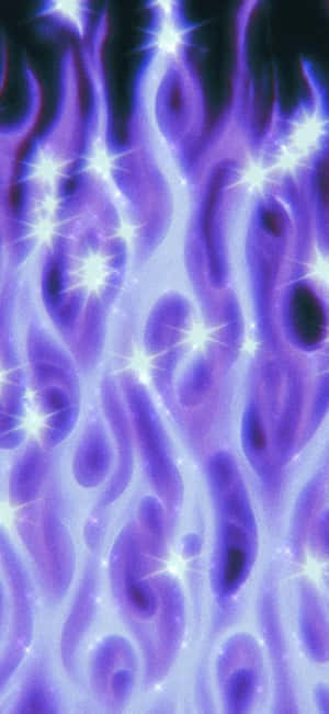 Y2k Iphone Purple Flame Background Wallpaper
