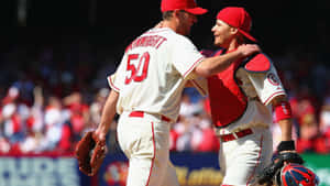 Yadier Molina Reacts To A Home Run Hit By His St. Louis Cardinals. Wallpaper