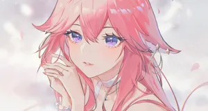 Yae Miko Pretty Face Wallpaper