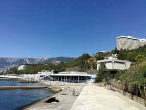 Yalta Inturist Beach Front Wallpaper
