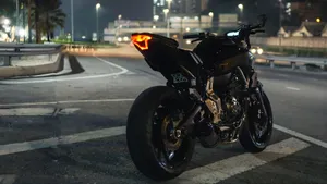 Yamaha Mt 07 Night Ride Wallpaper
