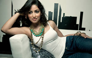 Yami Gautam Couch Wallpaper