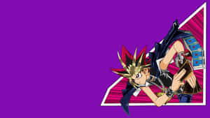 Yami Yugi Displaying His Powers During A Duel Wallpaper