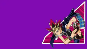 Yami Yugi Displaying His Powers During A Duel Wallpaper