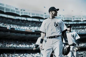 Yankees Derek Jeter Retro Style Wallpaper