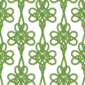Yarns Weaved Into Celtic Irish Cloverleaves Wallpaper