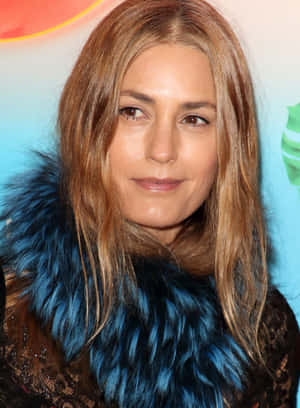 Yasmin Le Bon Radiating Elegance In A Floral Dress Wallpaper