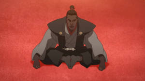 Yasuke In Red Setting Wallpaper