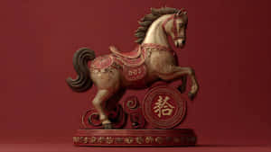 Year Of The Horse Statue Wallpaper