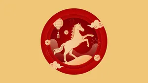 Year Of The Horse Symbol Wallpaper
