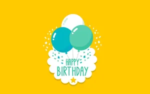 Yellow Aesthetic Happy Birthday Wallpaper