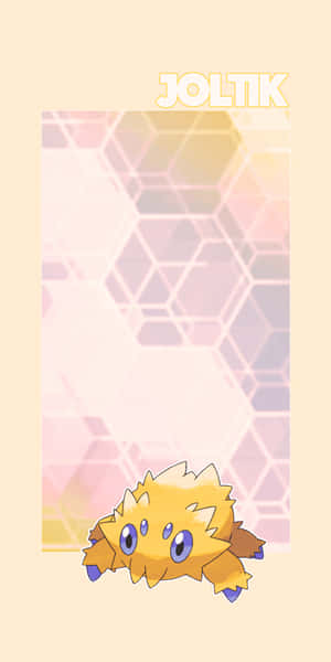 Yellow Aesthetic Hexagonal Joltik Phone Wallpaper