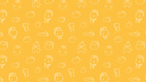 Yellow Aesthetic Laptop Cute Animals Wallpaper