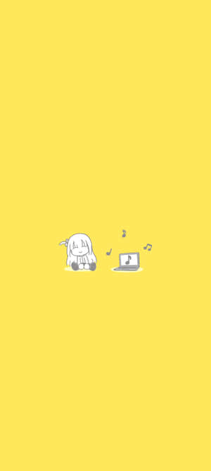 Yellow Aesthetic Phone Music Wallpaper