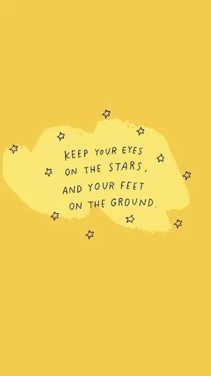 Yellow Aesthetic Phone Quote Wallpaper