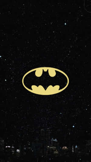 Yellow And Black Batman Aesthetic Logo Wallpaper