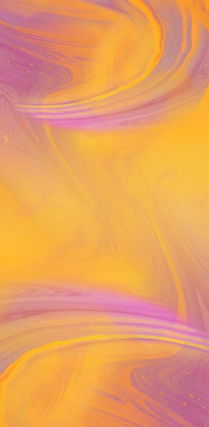 Yellow And Pink Waves Ios Default Wallpaper
