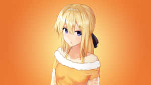 Yellow Anime Saber Fate/stay Night Wallpaper