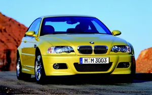 Yellow B M W E46 M3 Front View Wallpaper