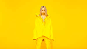 Yellow Billie Eilish 2021 Wallpaper