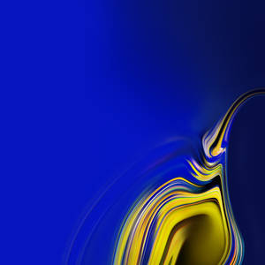 Yellow Blue Ripple Samsung Note 9 Wallpaper