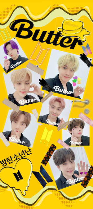 Yellow Butter Lockscreen Bts Wallpaper