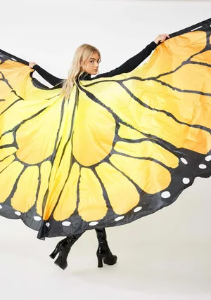 Yellow Butterfly Wings Costume Wallpaper