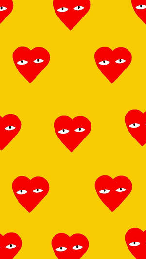 Yellow Cdg Art Wallpaper