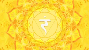 Yellow Chakra Energy Art Wallpaper